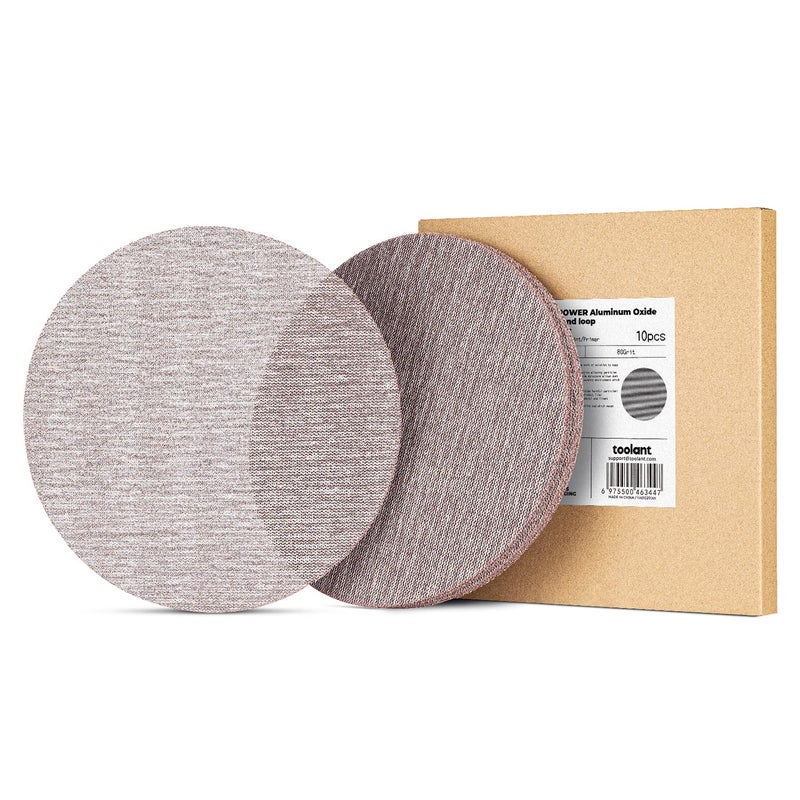 toolant Mesh Abrasive 9 inch Drywall Sander Sandpaper (80 grit - 10pcs), Dust-Free Hook and Loop Drywall Sanding Disc - Image 1